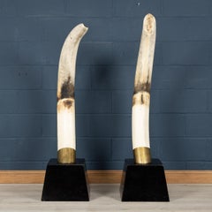Pair of Massive 21st Century Resin Tusks by Anthony Redmile London