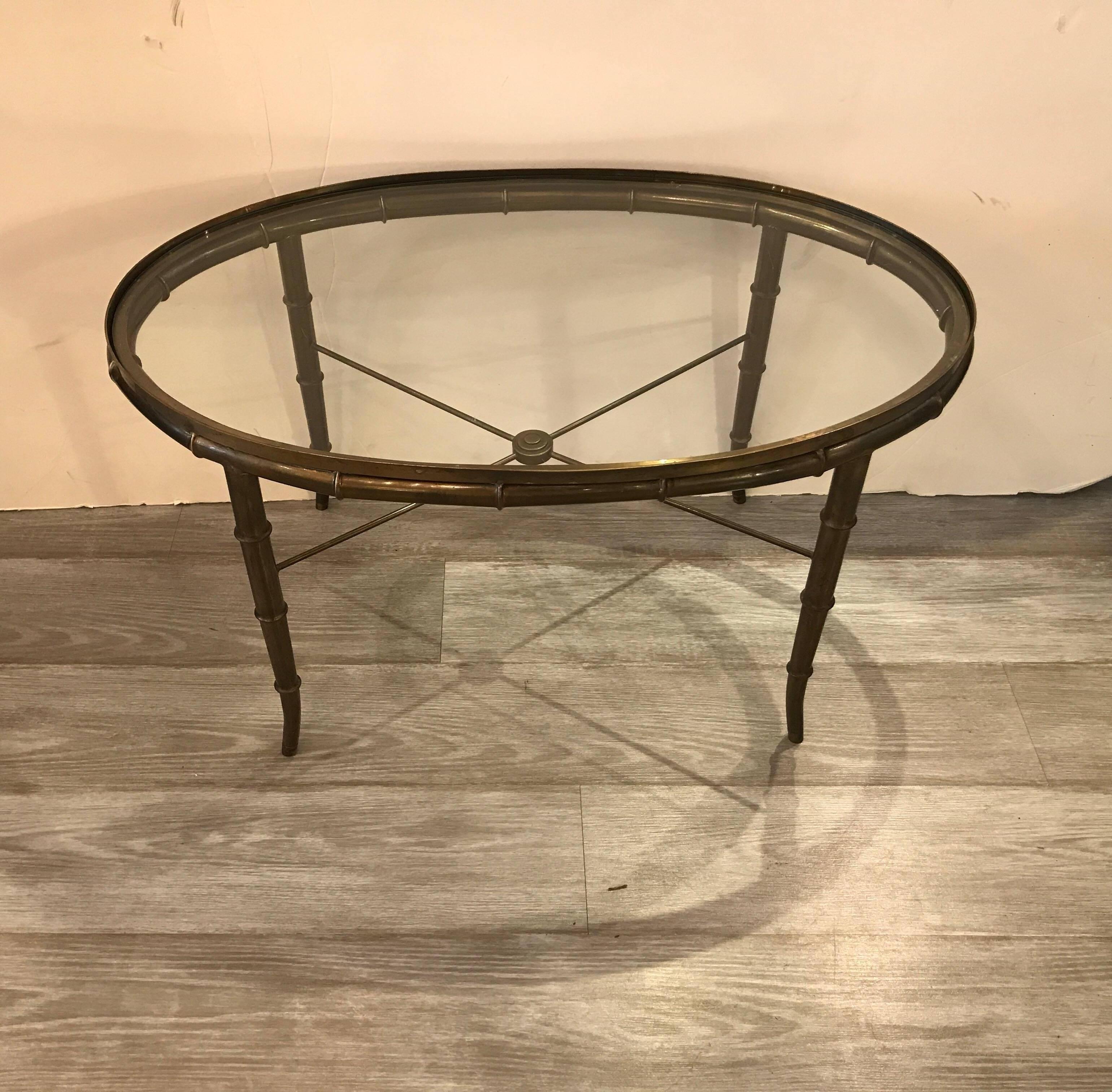 American Pair of Mastercraft Oval Coffee Tables
