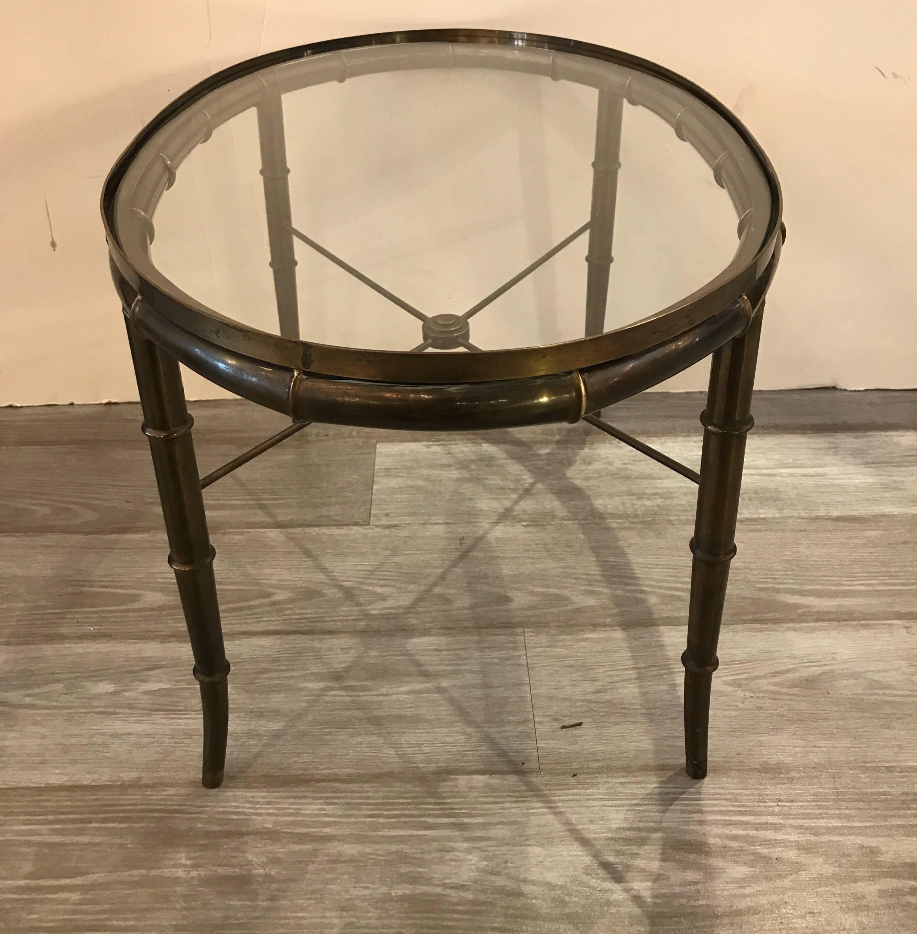 Pair of Mastercraft Oval Coffee Tables In Excellent Condition In Lambertville, NJ