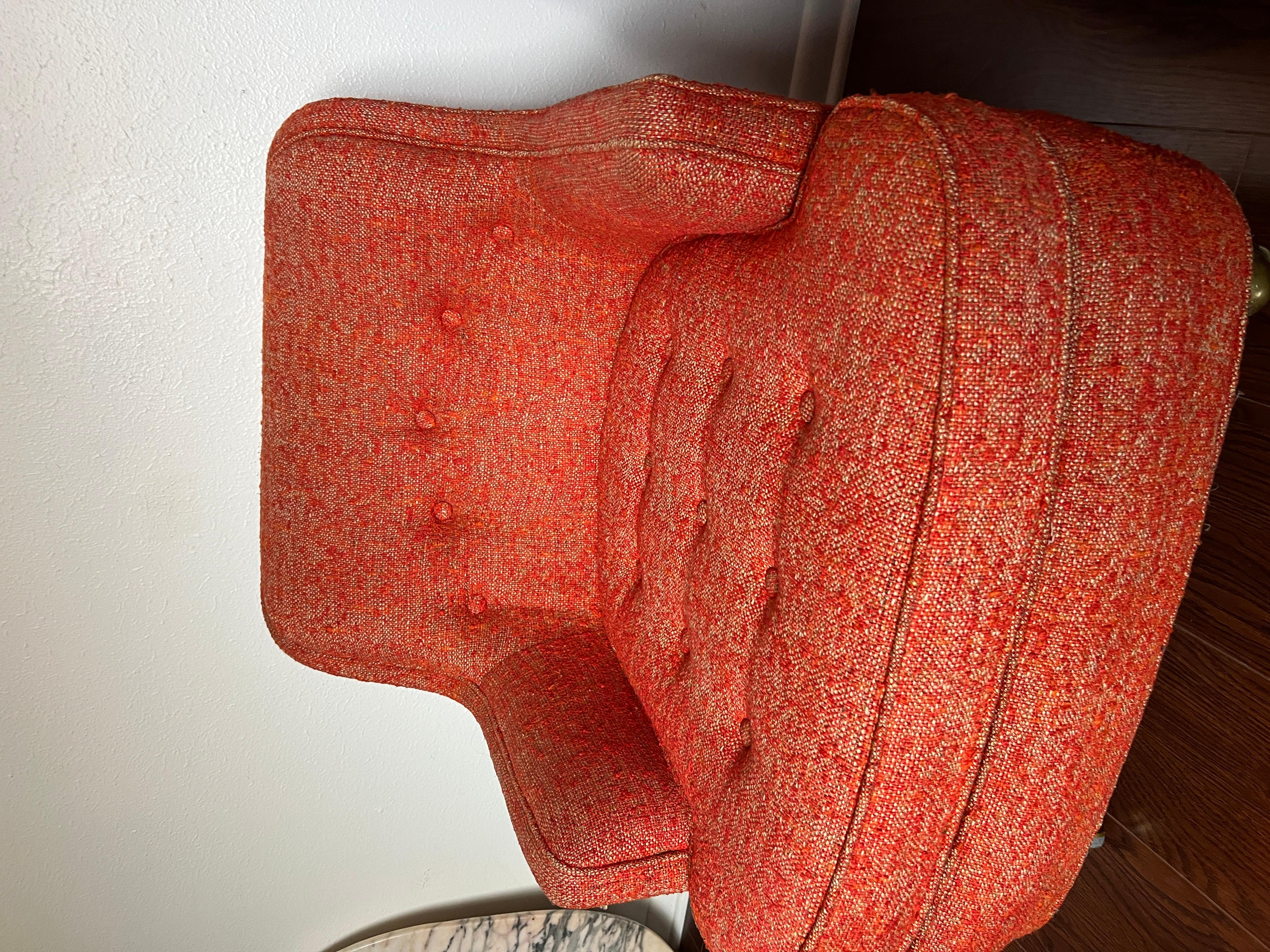 Paire de chaises longues sur roulettes MCM modèle 5936 d'Edward Wormley pour Dunbar en vente 2