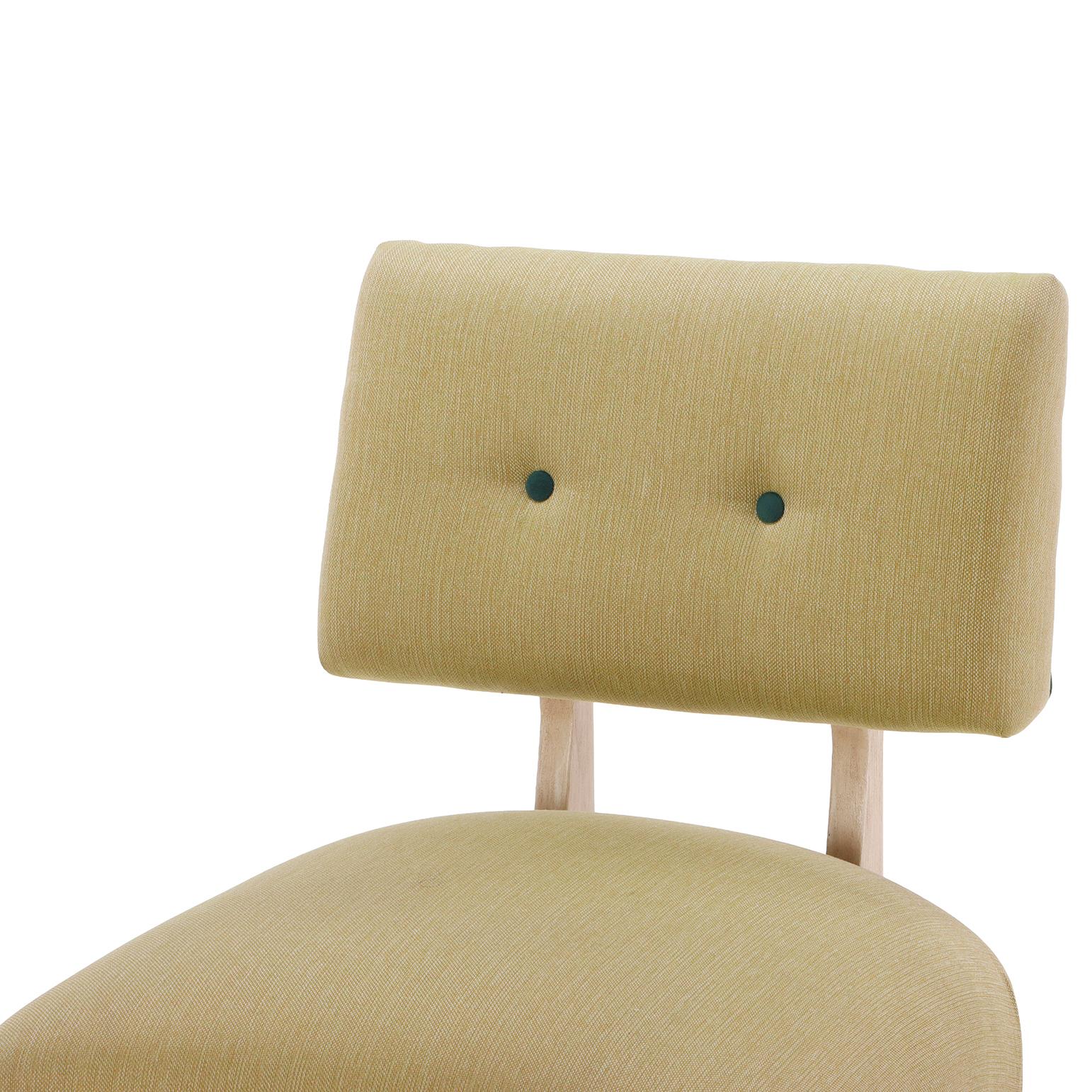 Pareja de sillones bajos de tocador MCM pintados y tapizados, c. 1950. siglo XX en venta