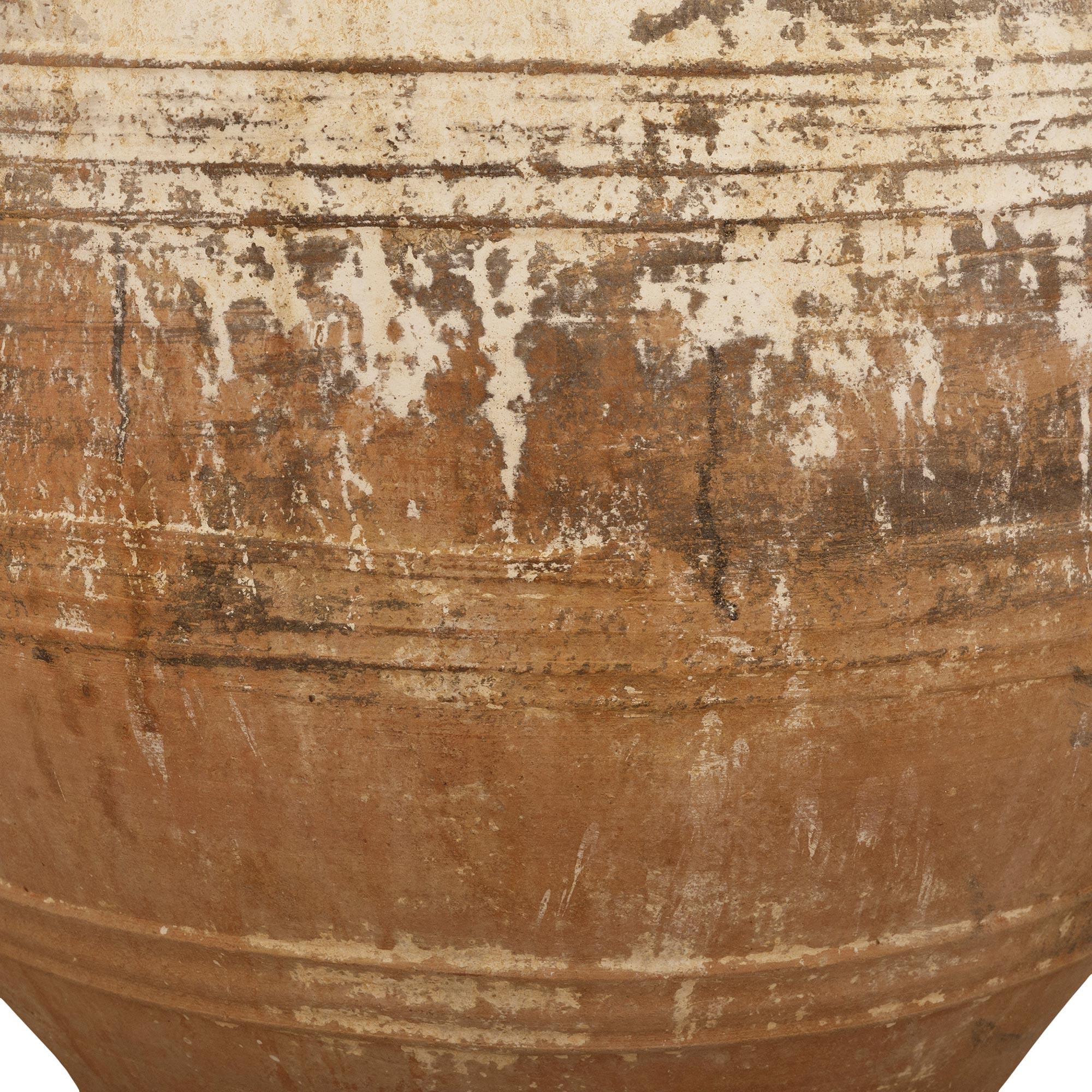 Coppia di vasi da olive in terracotta patinata mediterranea del XIX secolo in vendita 1