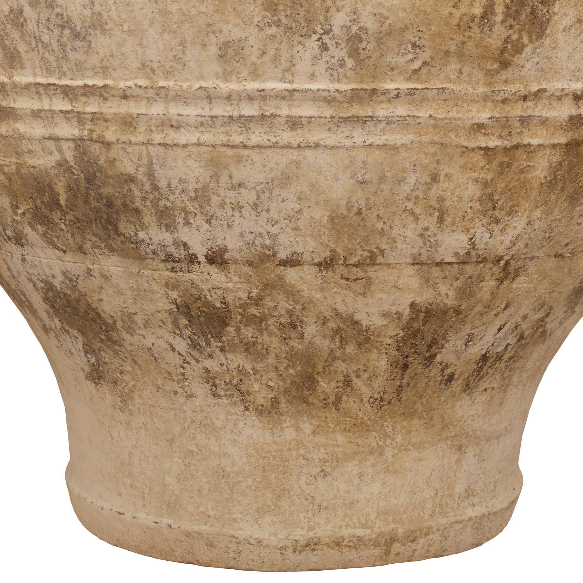 Coppia di vasi da olive in terracotta patinata mediterranea del XIX secolo in vendita 2