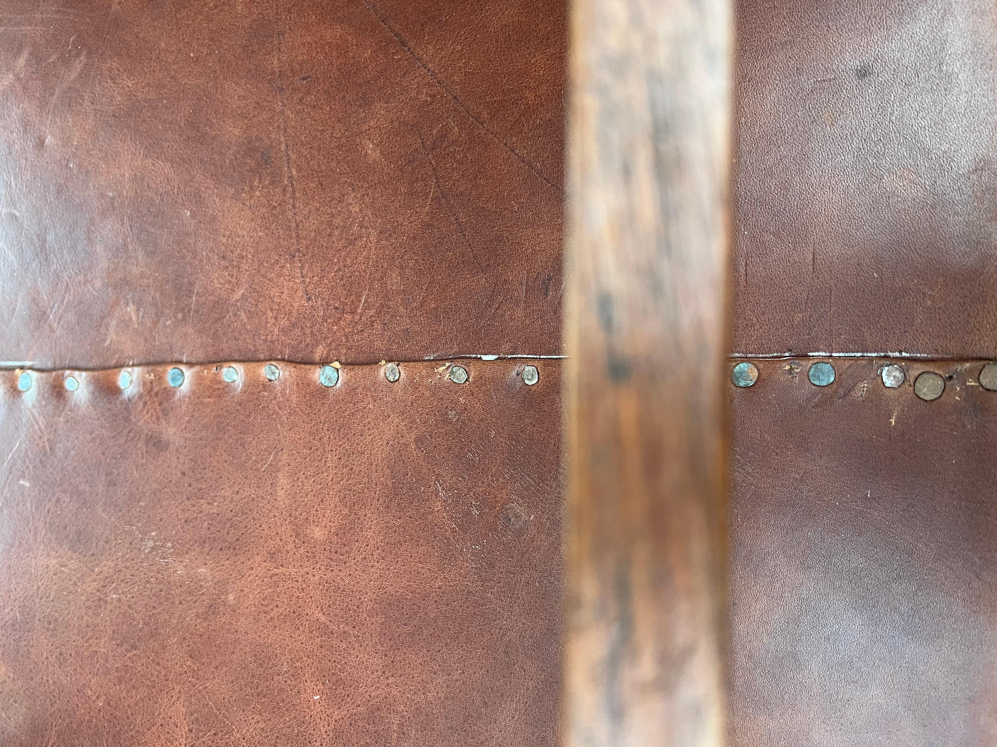 Ein Paar Mel Abitz Große Hocker für Galloway's Ca' 1960's in Brown Leder im Angebot 12