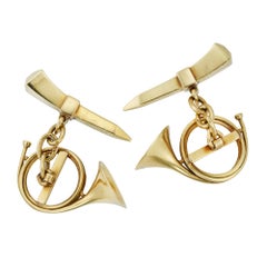Pair of Mellerio Nail and Horn Cufflinks
