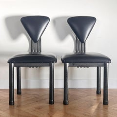 A pair of Memphis Modern style chairs, circa 1980