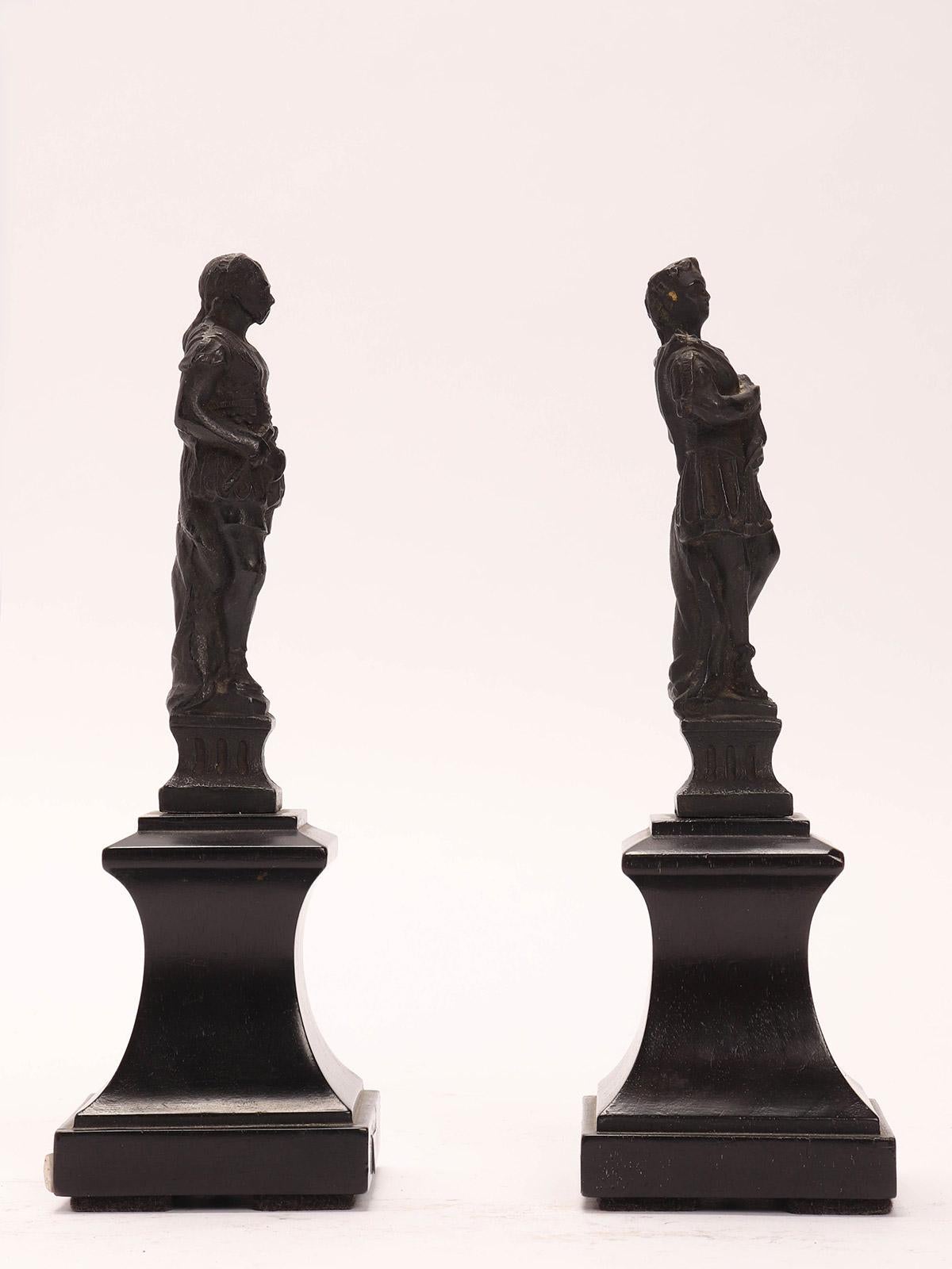 Pair of Metal Sculptures, Italy, 1870 In Good Condition For Sale In Milan, IT