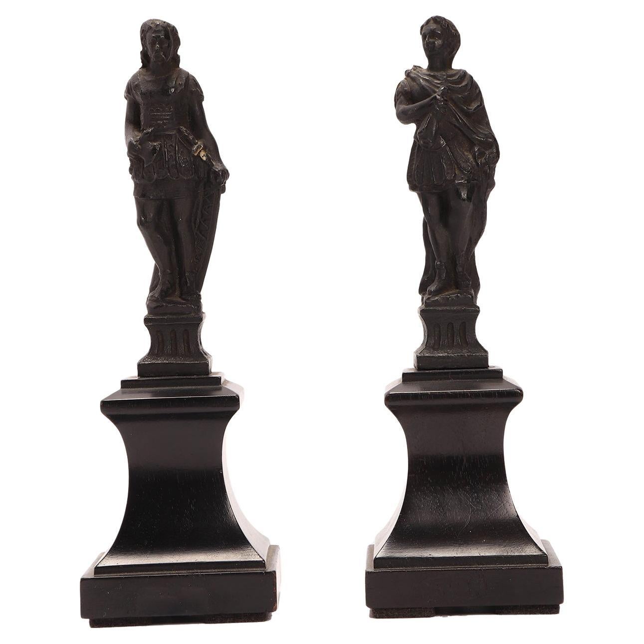 Pair of Metal Sculptures, Italy, 1870 For Sale