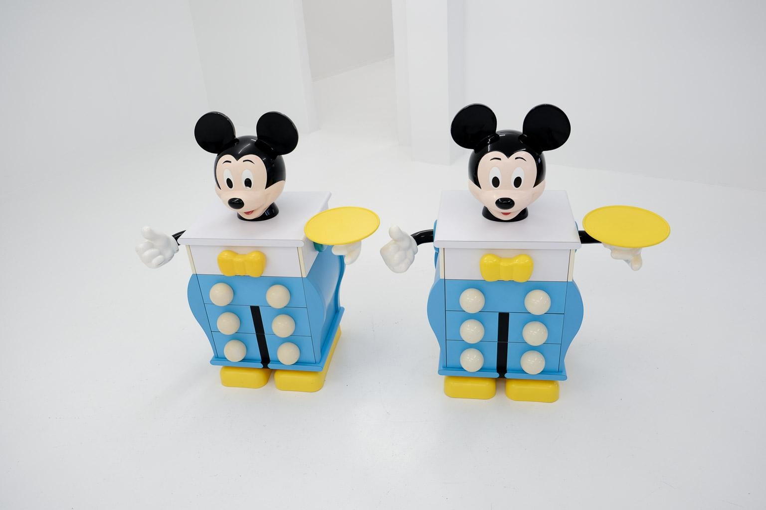 A pair of Mickey Mouser Chest of Drawers by Pierre Colleu for Disney by Starform For Sale 7