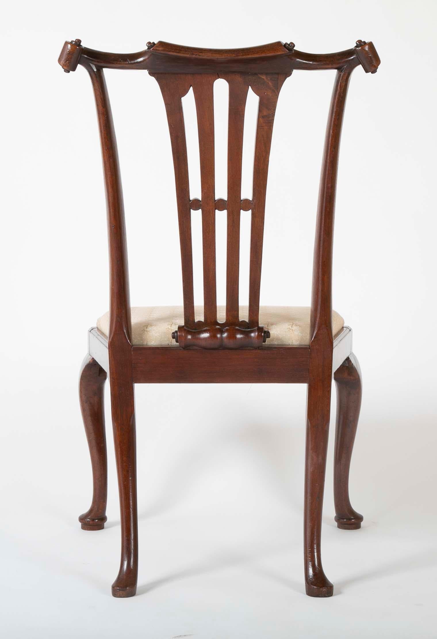 Pair of Mid-18th Century George III Walnut Side Chairs 6