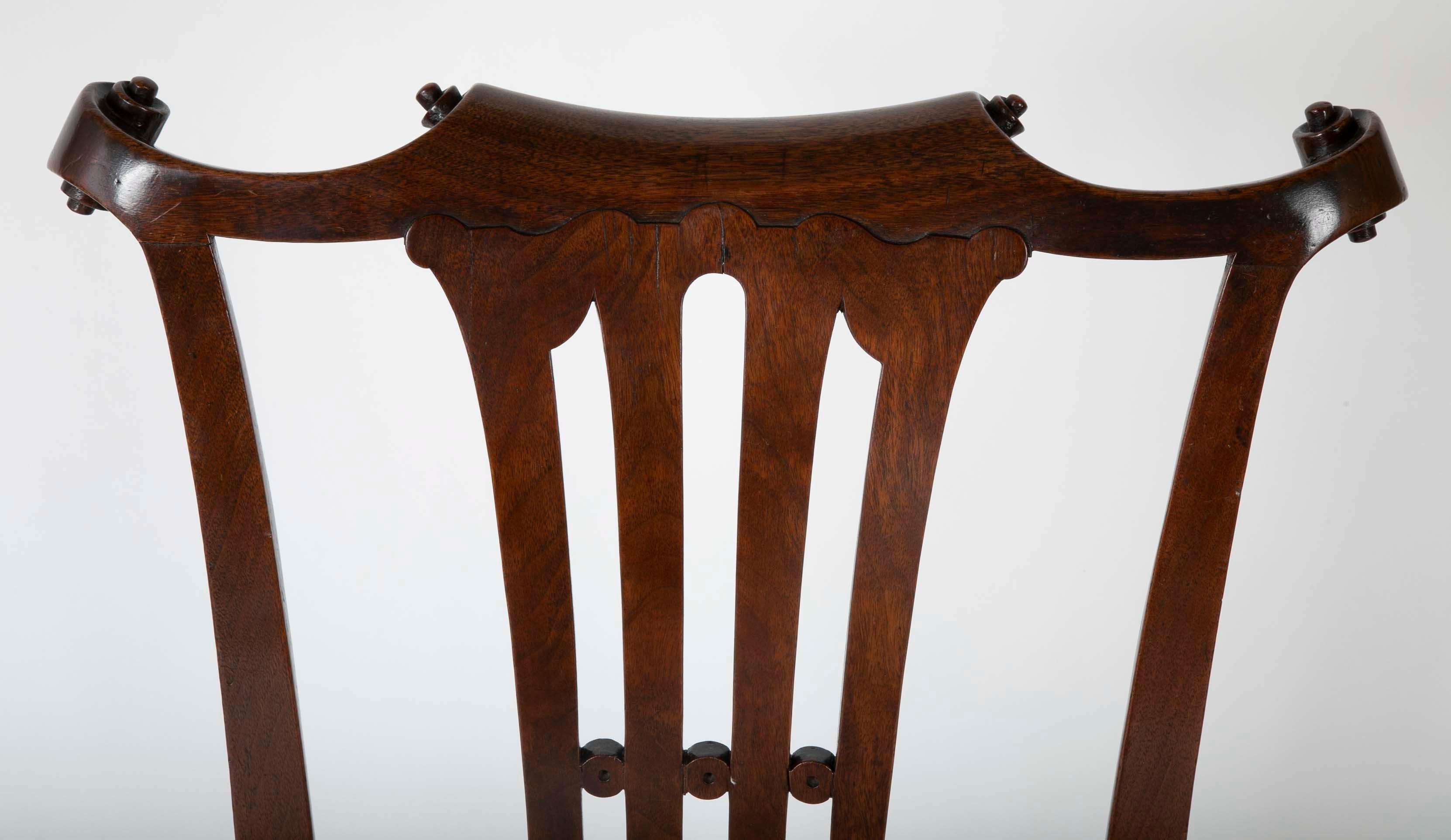 Mid-19th Century Pair of Mid-18th Century George III Walnut Side Chairs