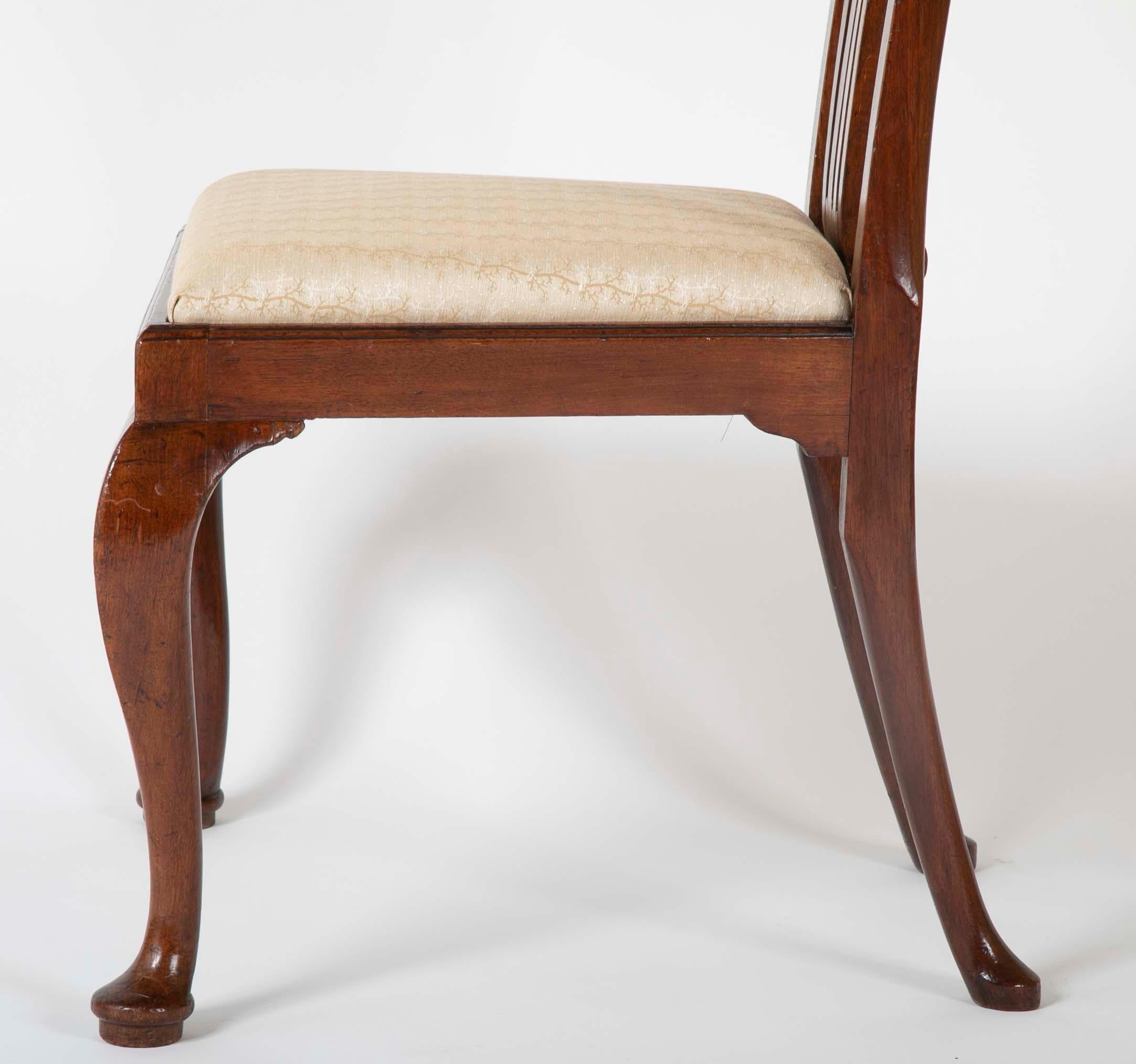 Pair of Mid-18th Century George III Walnut Side Chairs 2