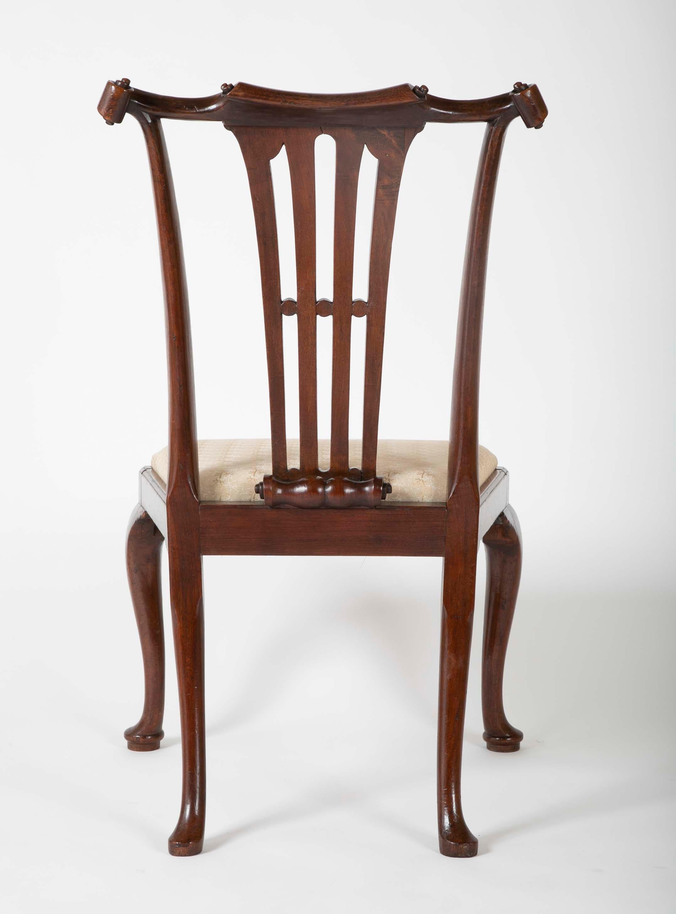 Pair of Mid-18th Century George III Walnut Side Chairs 4