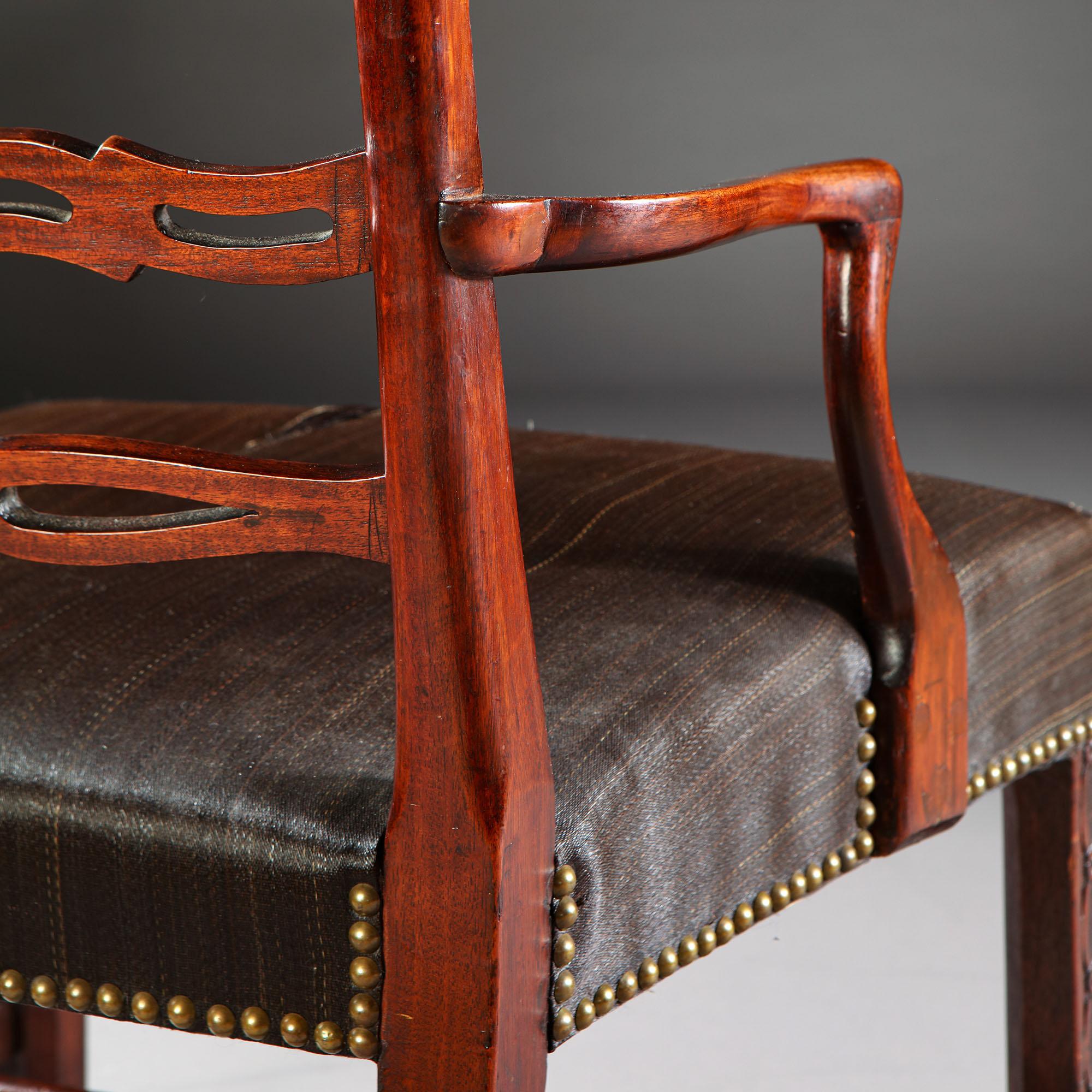 Wood Pair of Mid 18th Century Irish Chippendale Chairs