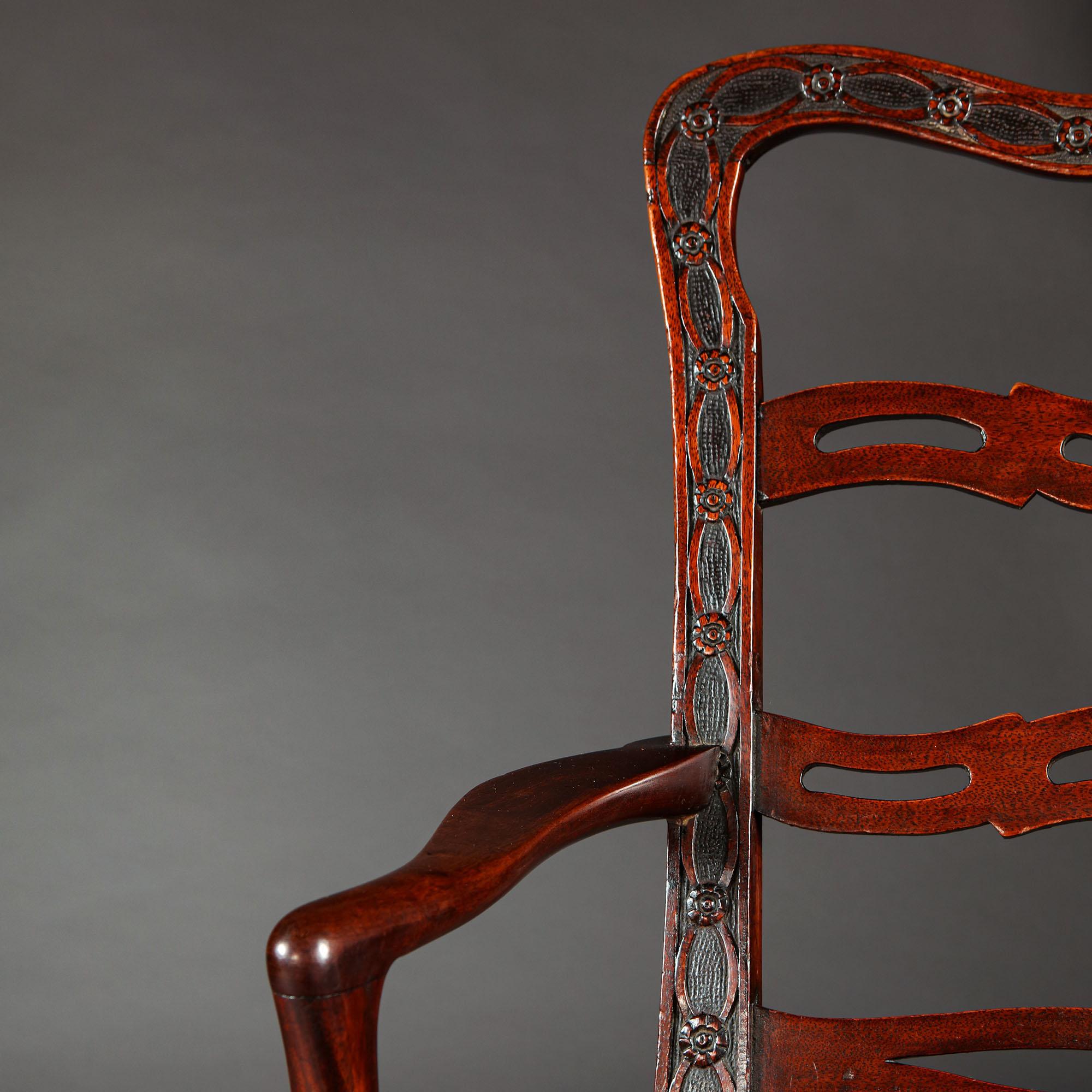 Pair of Mid 18th Century Irish Chippendale Chairs 2