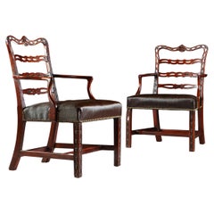 Pair of Mid 18th Century Irish Chippendale Chairs