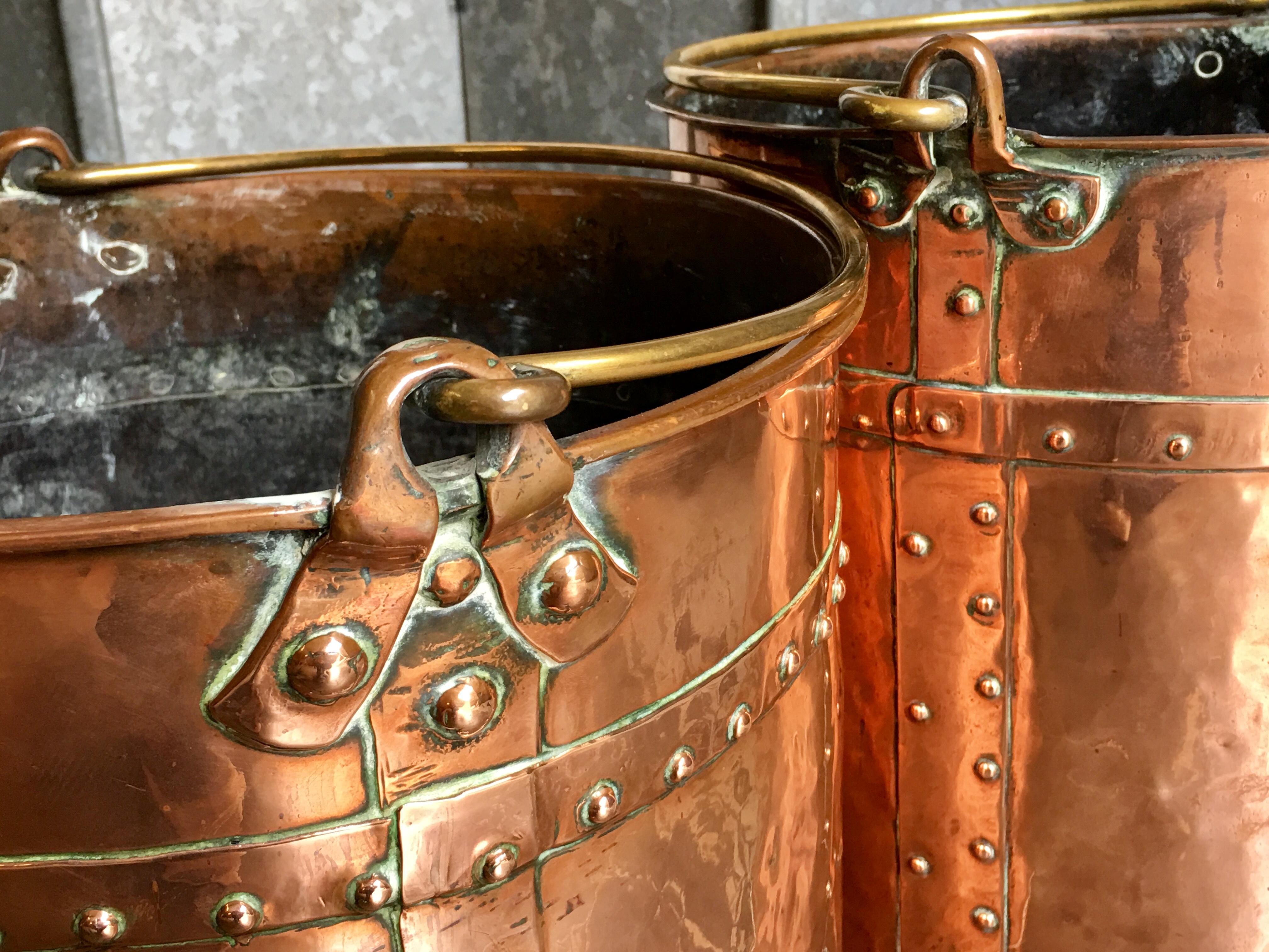 copper log bucket