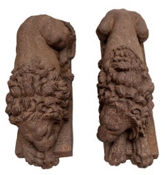 A Pair Of Mid-19th Century Chatsworth Lions