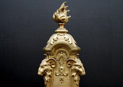 Pair of Mid 19th Century French Brass Andirons