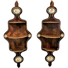 Pair of Mid-19th Century Rosewood Veneered French Wall Brackets