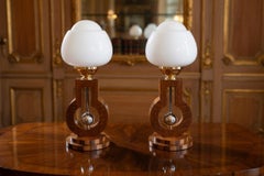 Coppia di lampade Art Deco della metà del XX secolo, Polonia.