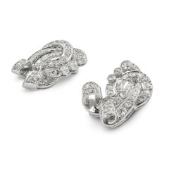 Pair of Mid-20th Century Diamond Clip Earring