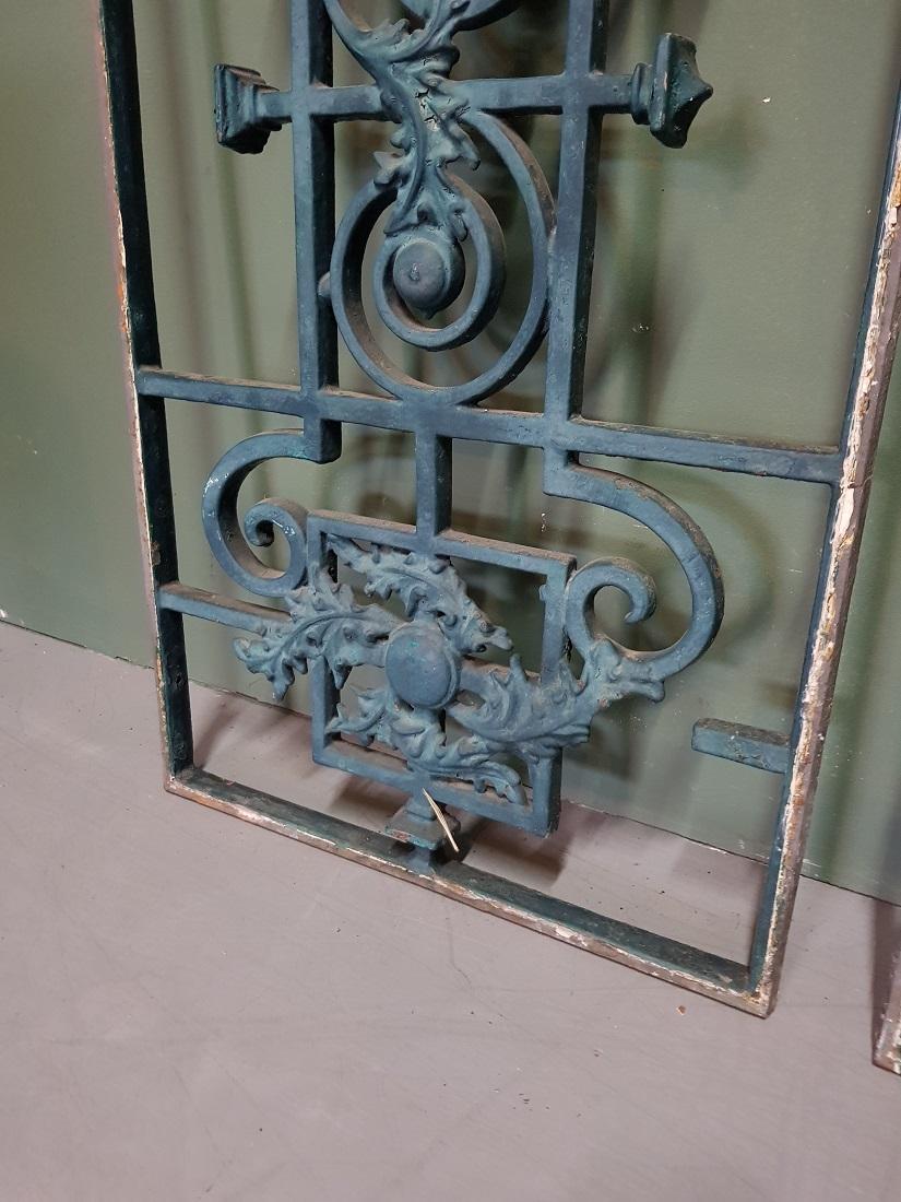 Pair of Mid-20th Century Large and Heavy French Door Grills In Good Condition In Raalte, NL