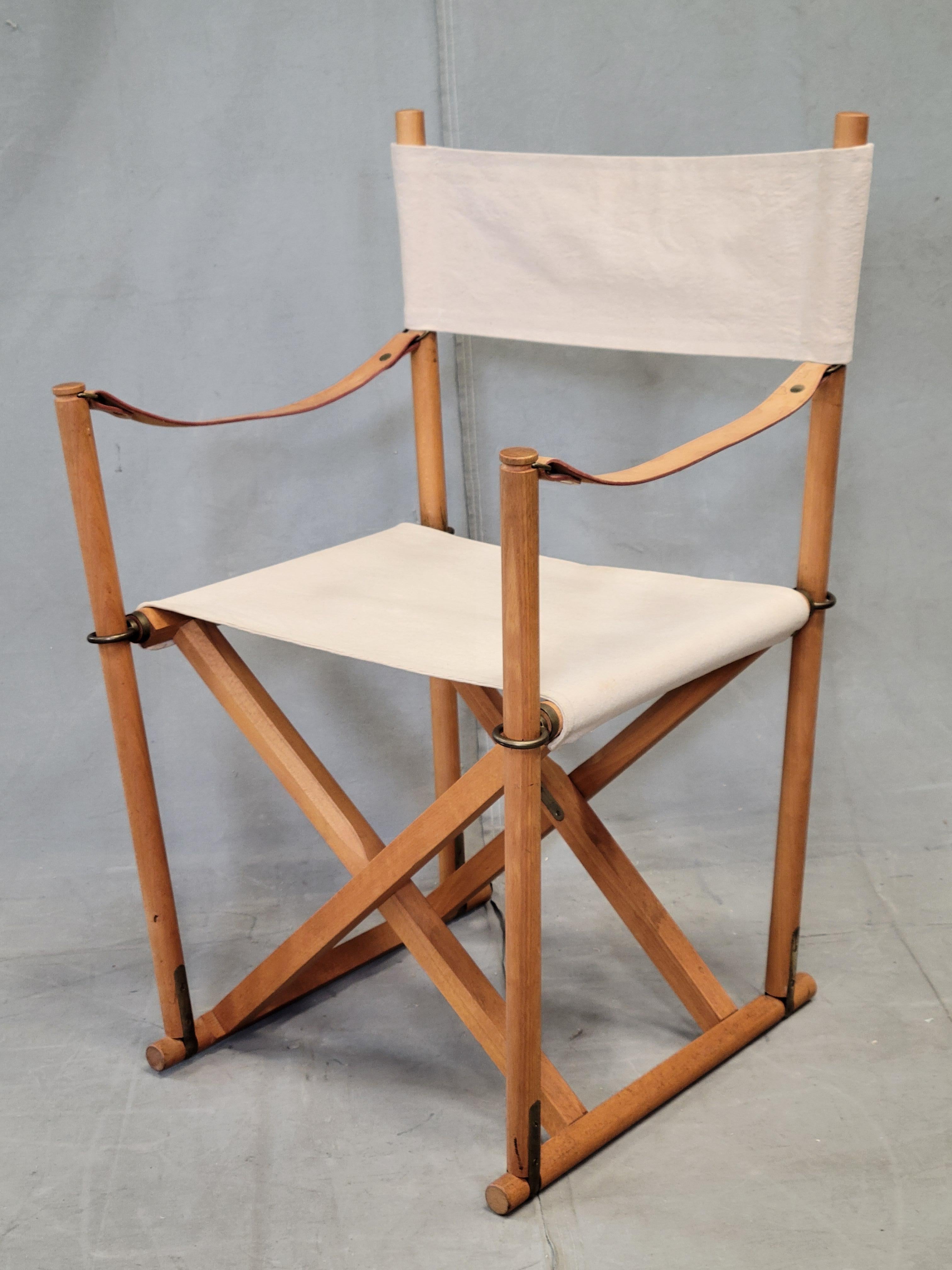 Mid-Century moderno Coppia di Sedie Safari Foldes Mogens Koch by Cado Mk-16 della metà del 1960 in vendita