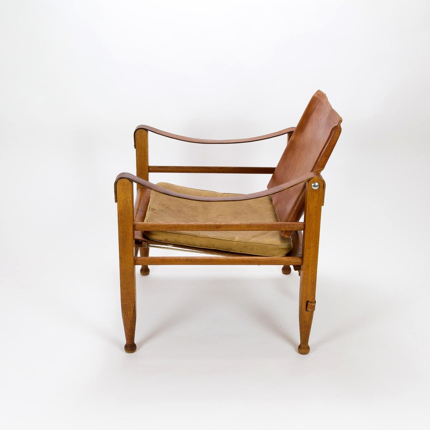Pair of Midcentury Aage Bruun Safari Chairs, Denmark, 1960s 2