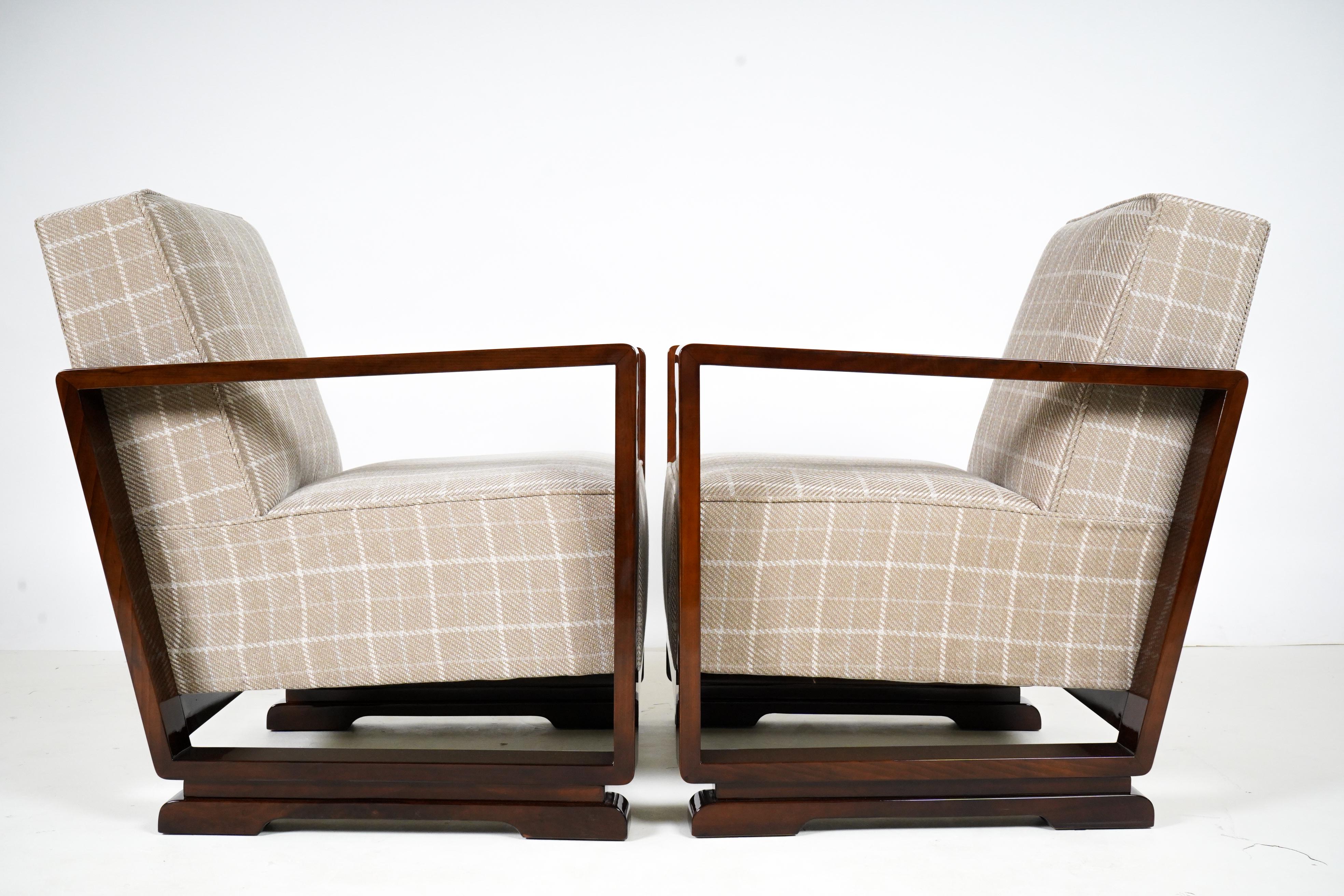 Contemporary Pair of Mid Century Armchairs For Sale