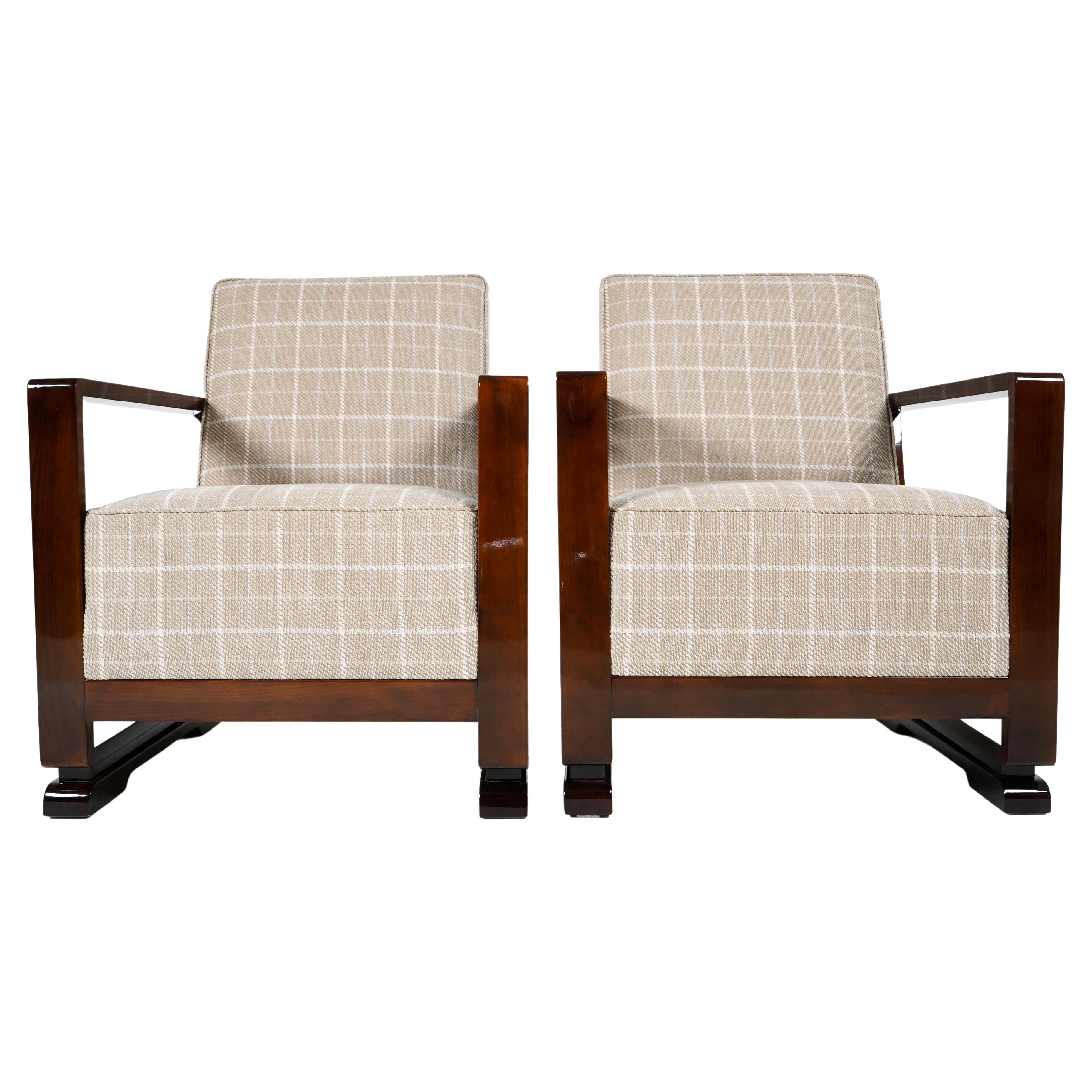 Pair of Mid Century Armchairs For Sale