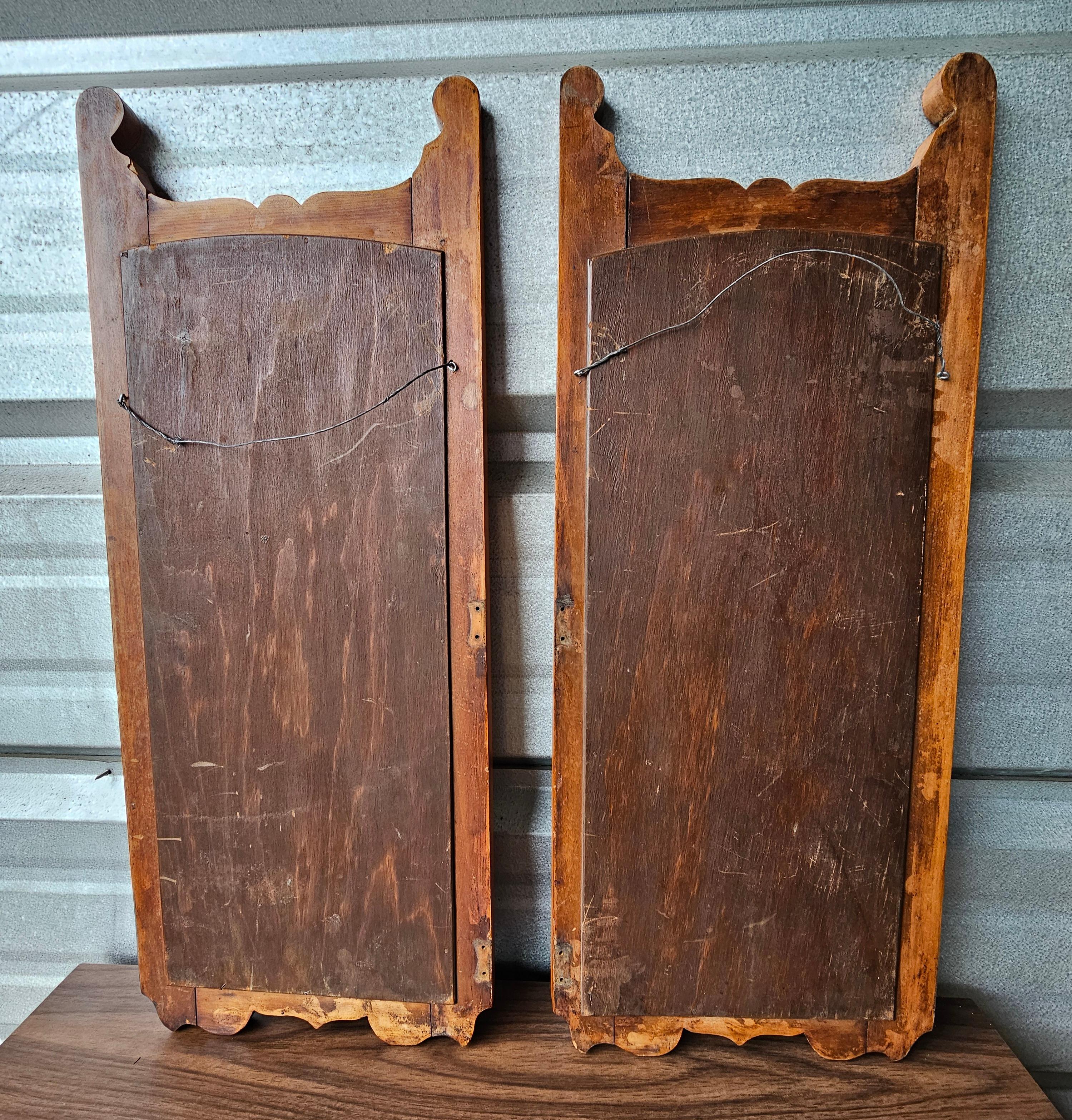 A Pair of 19th Century Victorian Carved Maple Frame Wall Mirrors For Sale 2