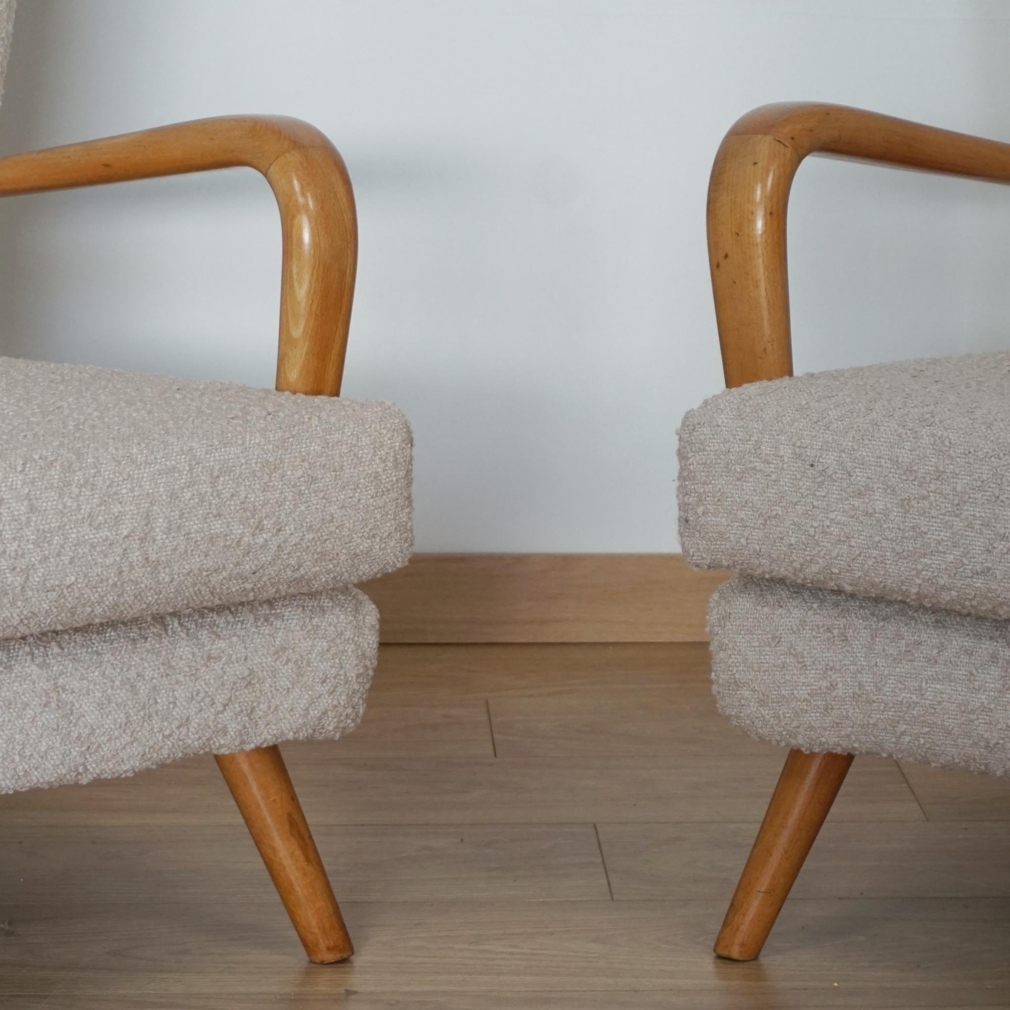 Mid-Century Modern A Pair of Mid-Century 'Bambino' Armchairs by Howard Keith