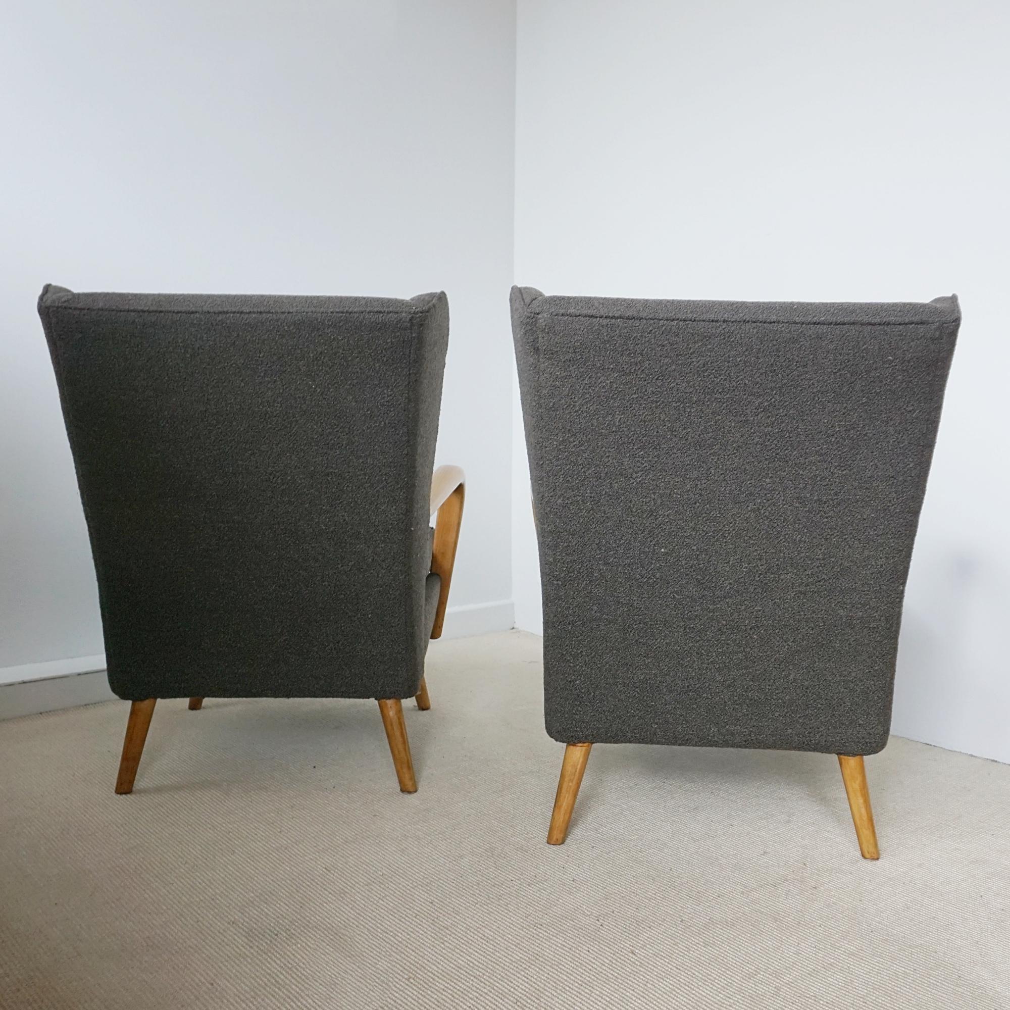 Paire de fauteuilsambino du milieu du siècle dernier par Howard Keith en vente 1