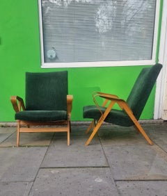 A pair of Mid Century Bentwood Armchairs by Frantisek Jirak 1950s