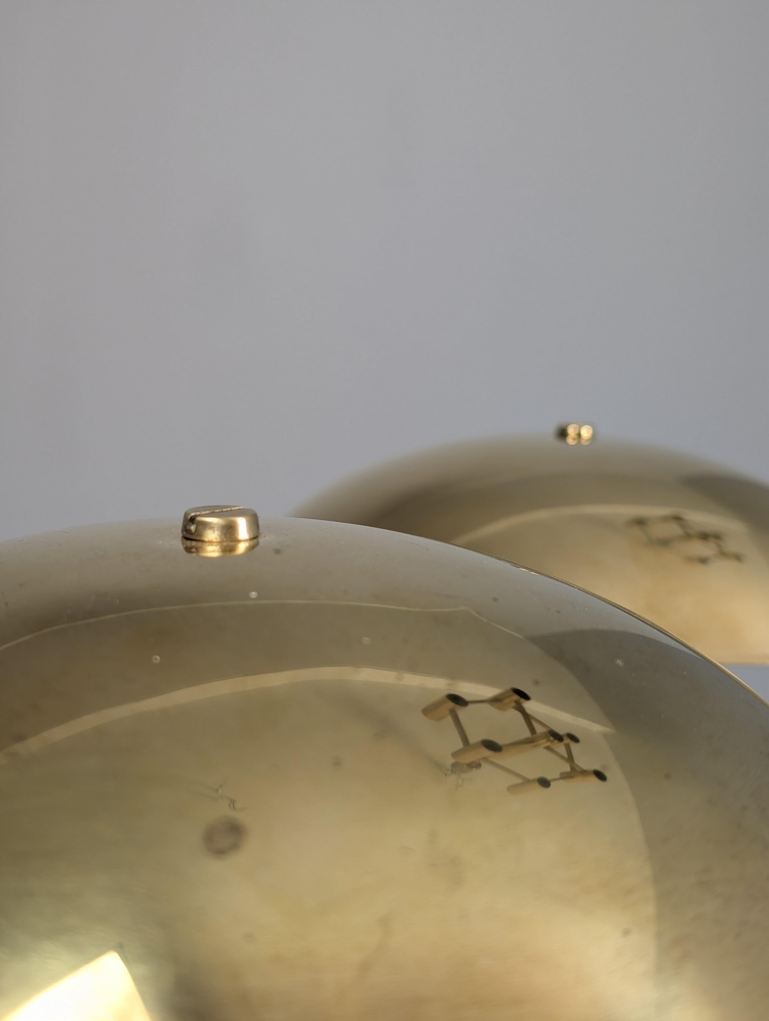 A Pair of Mid-Century Brass Table Lamps Model EV 59, Itsu 1950s For Sale 8