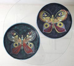 Pair of Mid Century Butterfly Ceramic Bowl by San Polo, Italy
