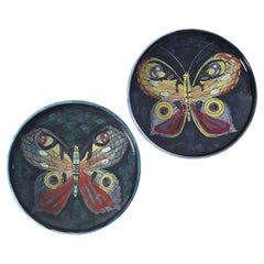 Pair of Mid Century Butterfly Ceramic Bowl by San Polo, Italy