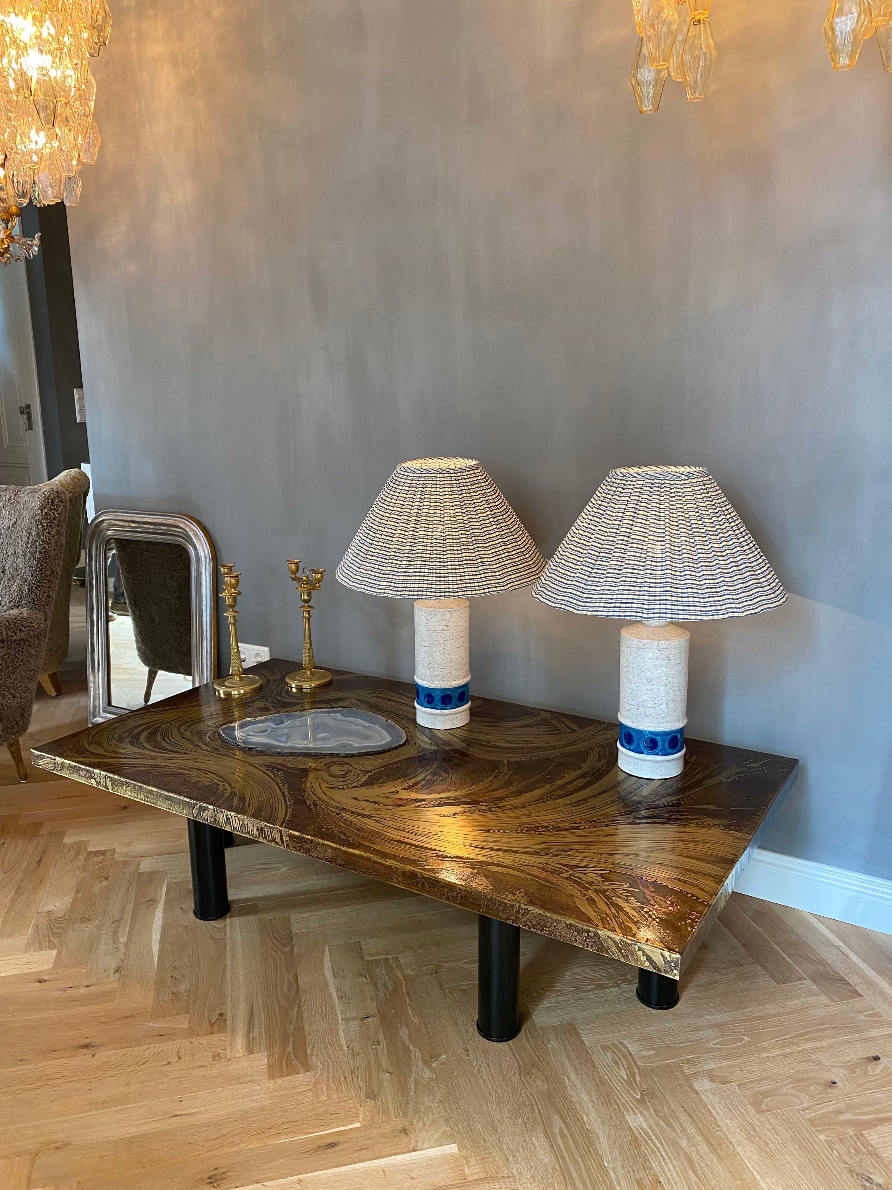 Paire de lampes de table en céramique du milieu du siècle dernier par Bitossi Bon état - En vente à SON EN BREUGEL, NL