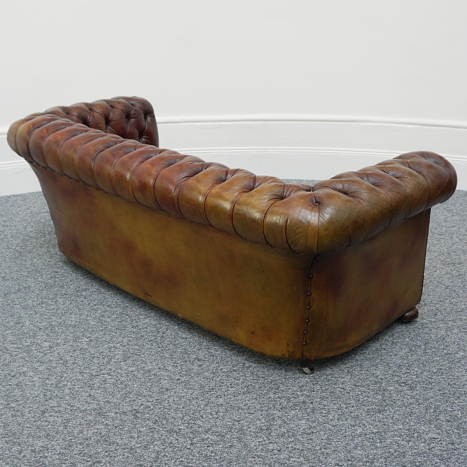 Pair of Mid-Century Chesterfield Leather Sofa's 12