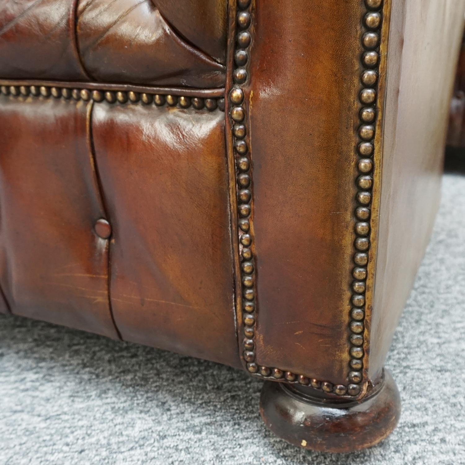 Pair of Mid-Century Chesterfield Leather Sofa's 3