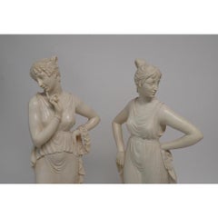 Pair of Midcentury Classical Women Sculptures