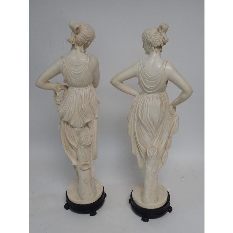 Classical Roman Pair of Midcentury Classical Women Sculptures