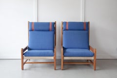A Pair of Mid Century, Danish Lounge Chairs by Niels Eilersen