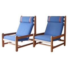 A Pair of Mid Century, Danish Lounge Chairs by Niels Eilersen