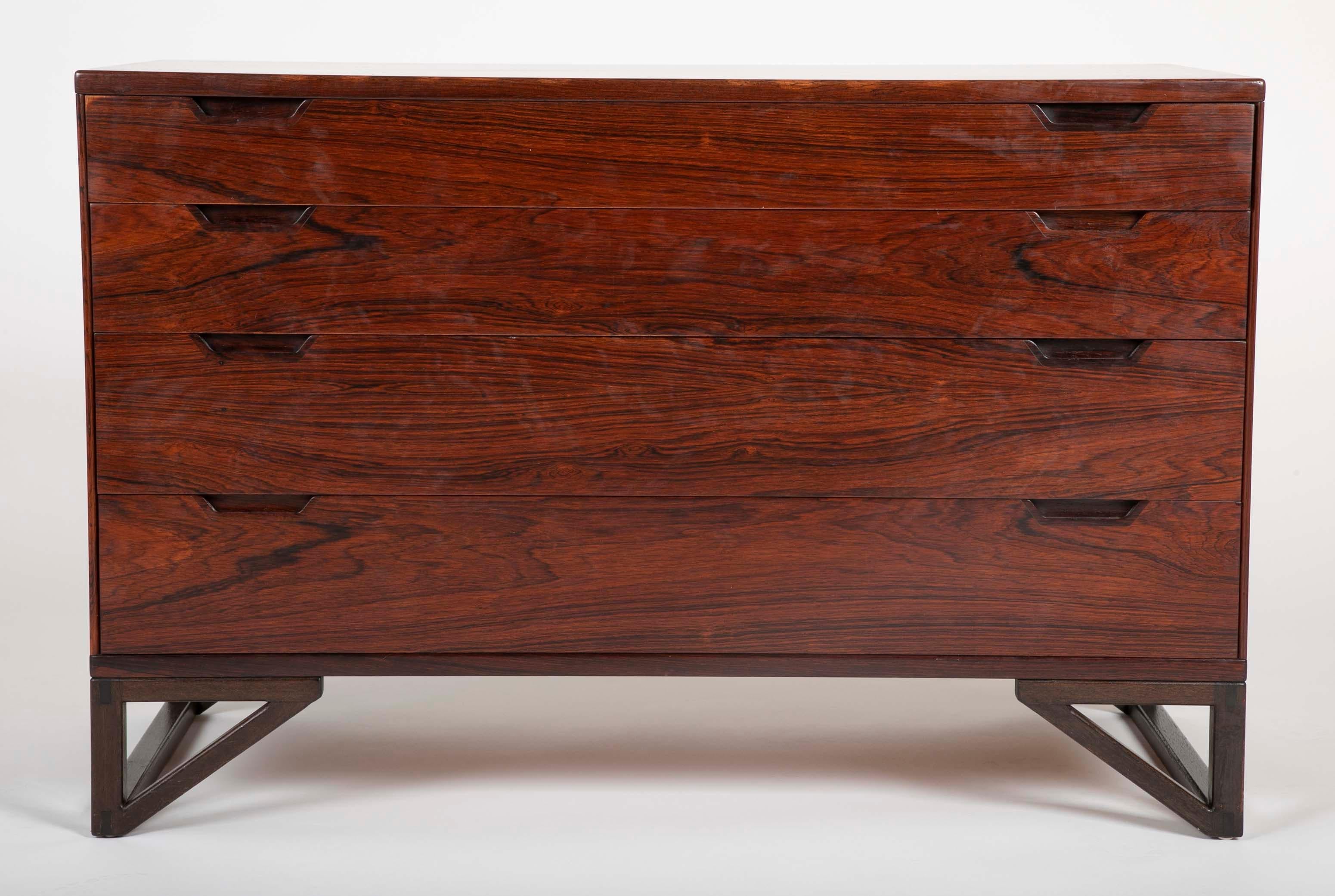 Mid-20th Century Pair of Midcentury Danish Rosewood Chests by Svend Langkilde