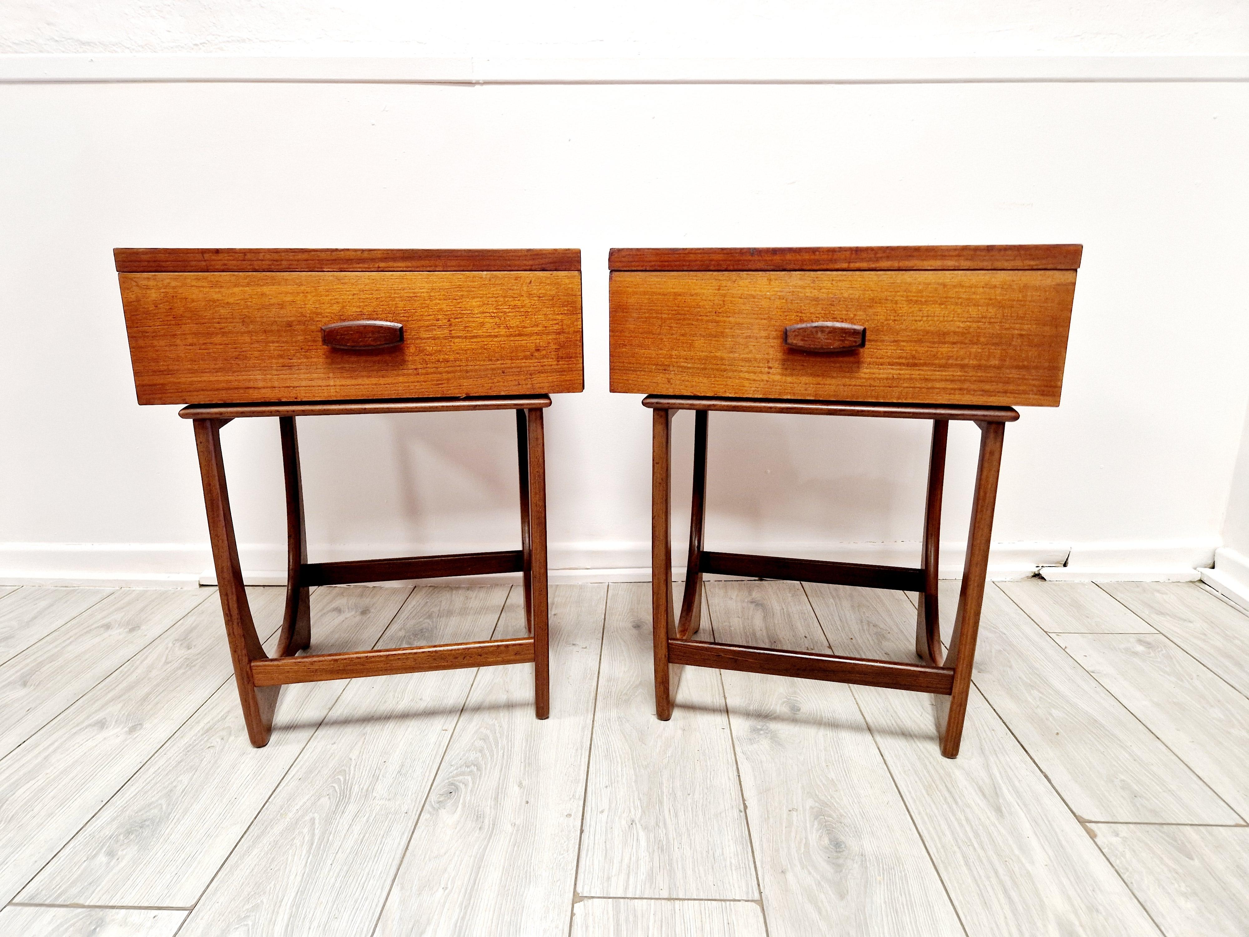 A Pair of Mid Century G Plan Teak Bedside Cabinets 4