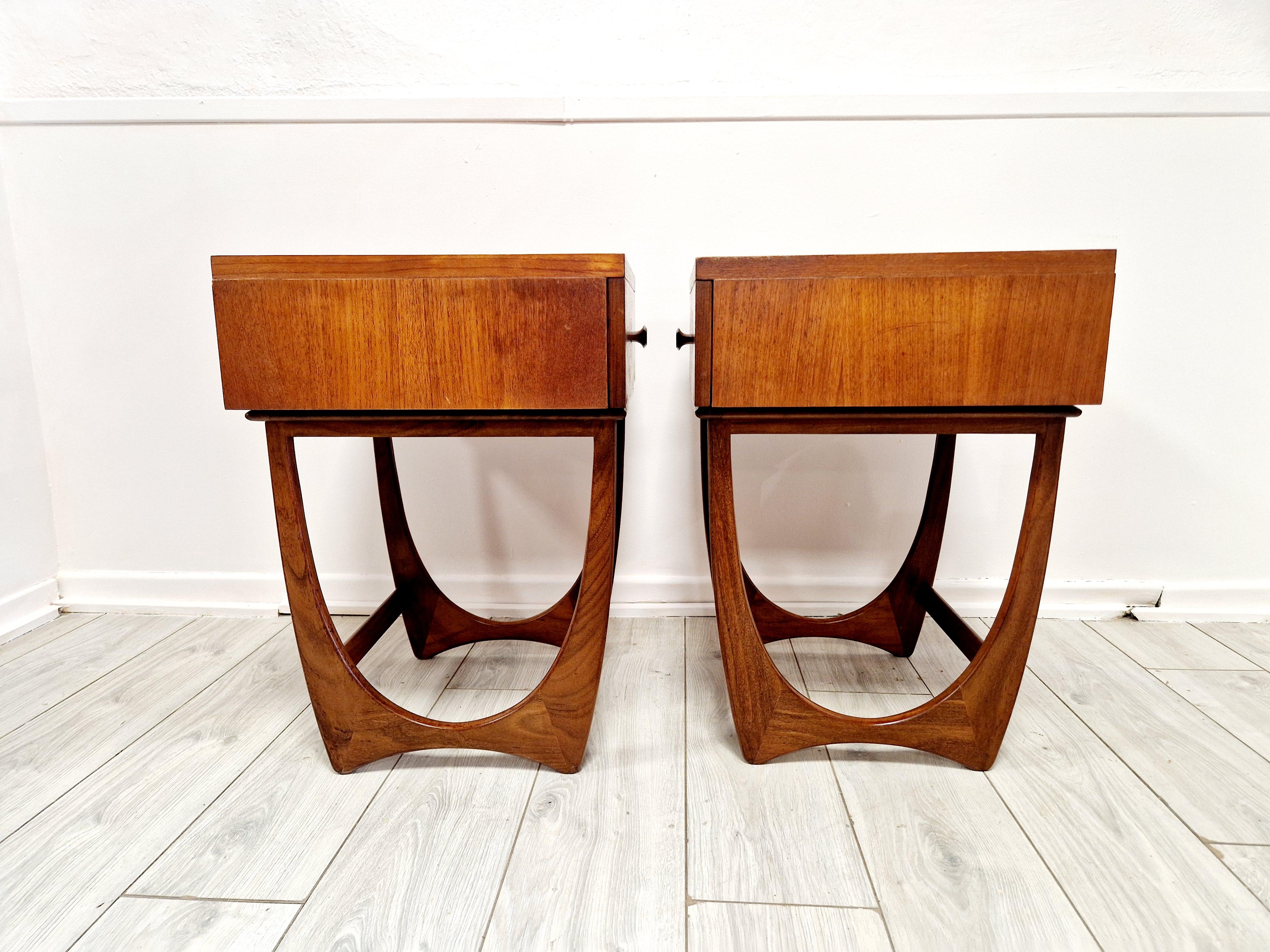 English A Pair of Mid Century G Plan Teak Bedside Cabinets