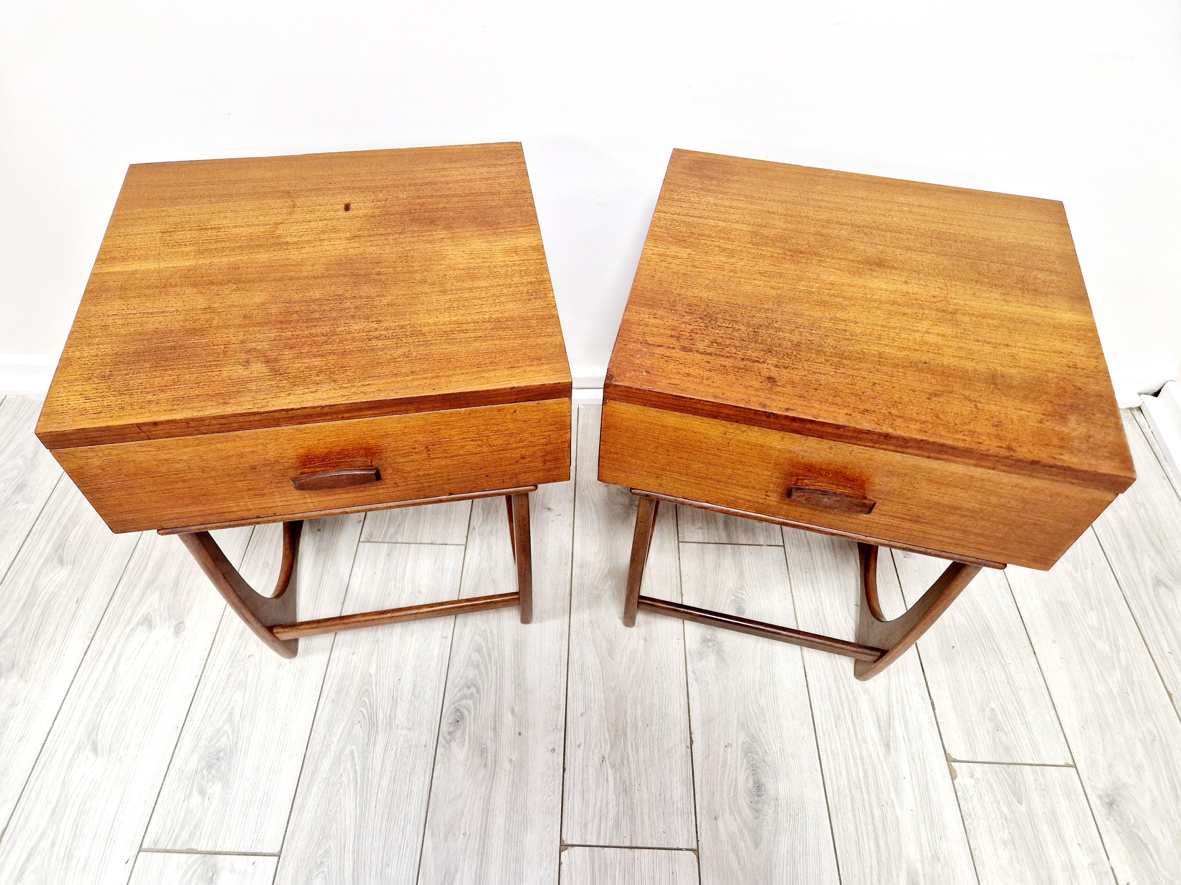 A Pair of Mid Century G Plan Teak Bedside Cabinets 1