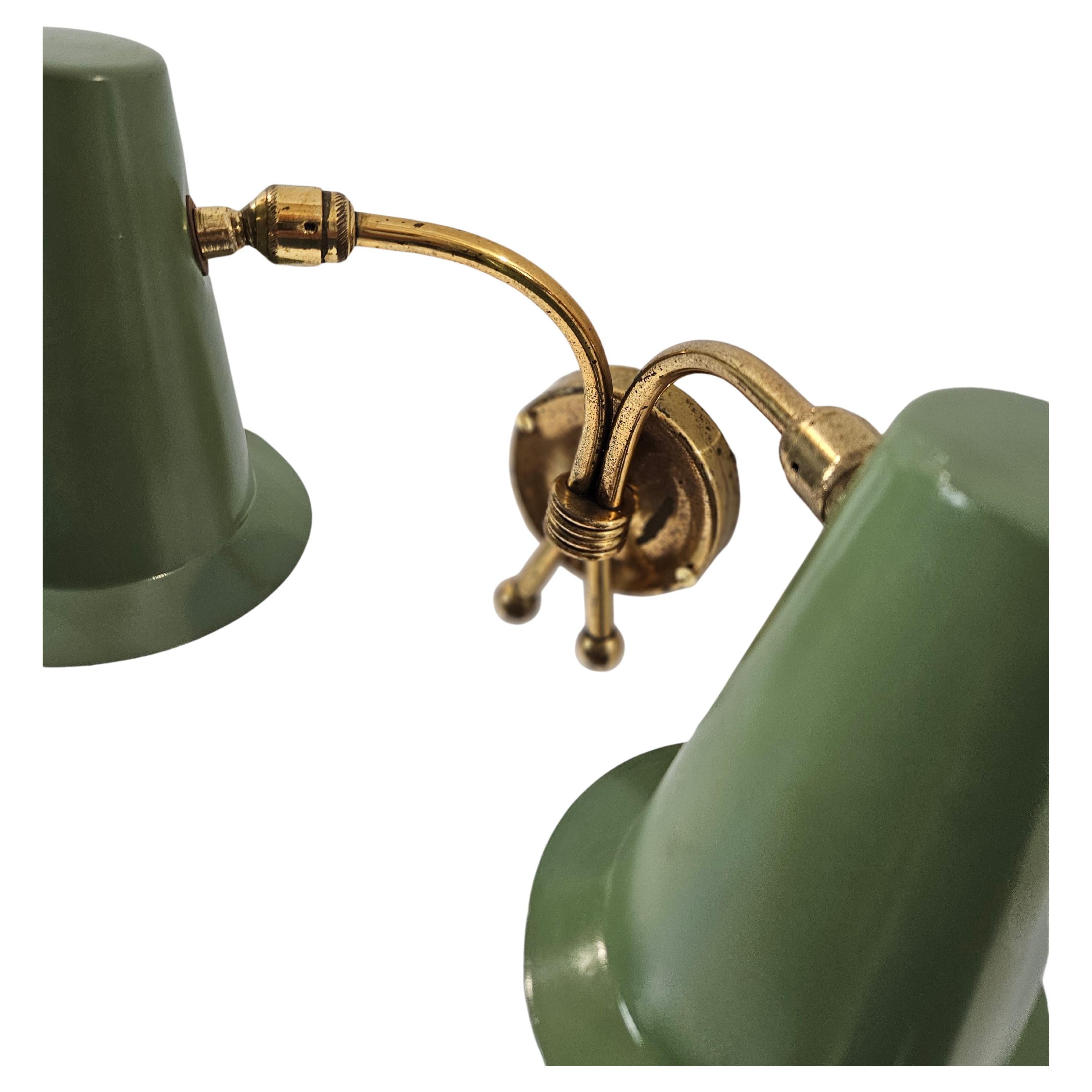 A Pair of Mid Century Italian Wall Sconces For Sale 1
